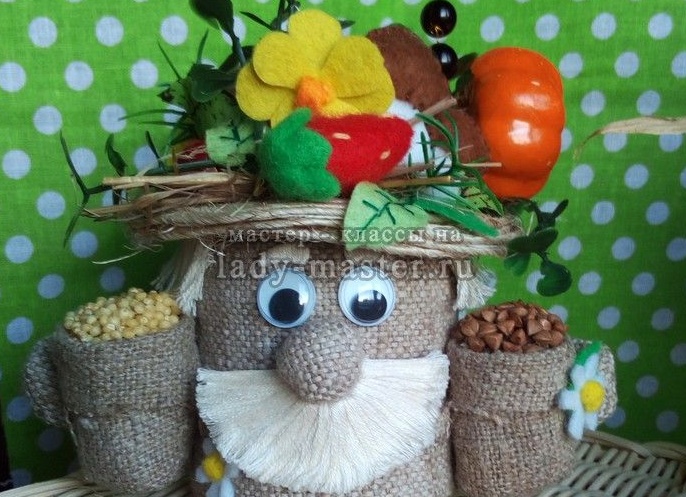 Домовенок сделай сам из мешковины