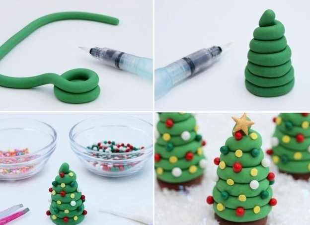 Изготовление новогодних поделок из пластилина