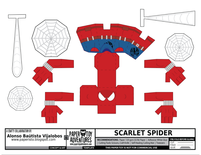 Паперкрафт Марвел человек паук