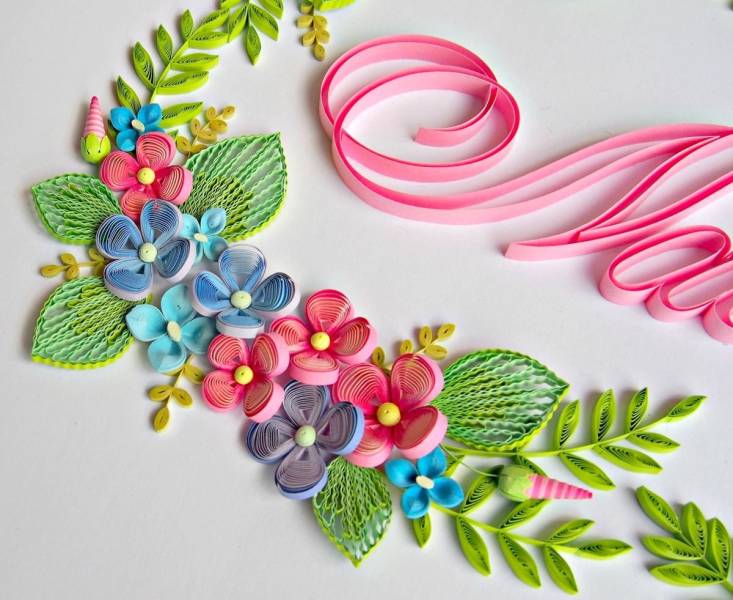 Quilling paper Design украшения