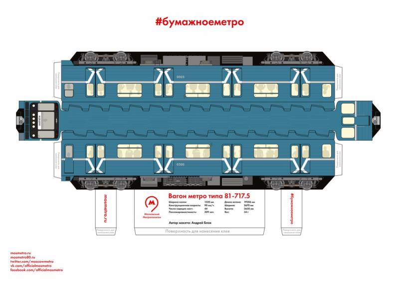 Ра1 поезд модель бумажна