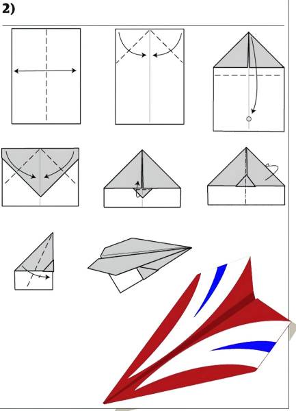 Оригами самолет f15