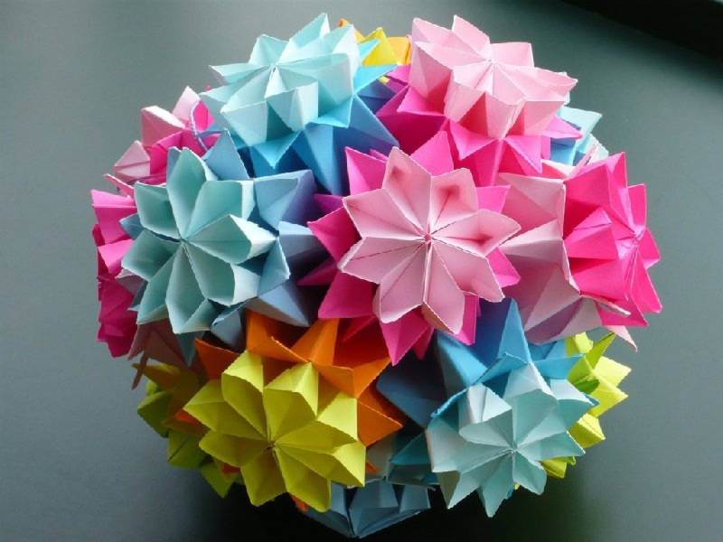 Шар Kusudama оригами