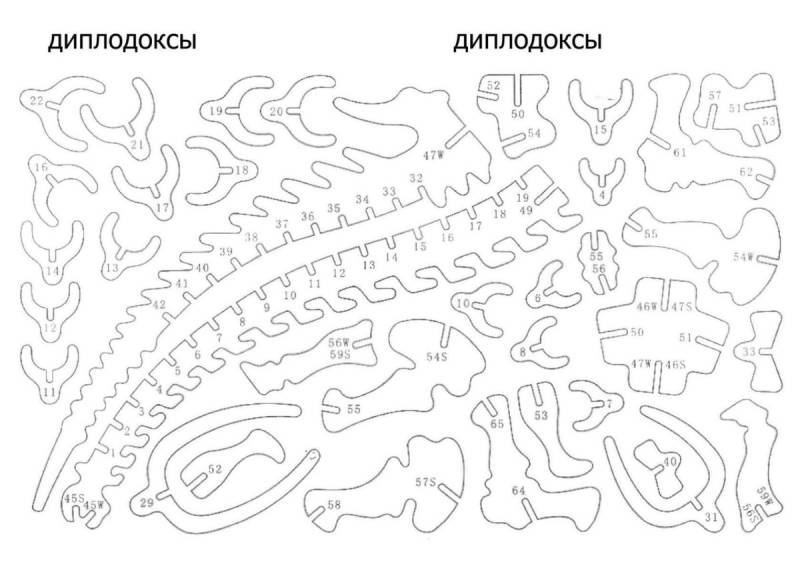 Динозавр чертеж для выпиливания