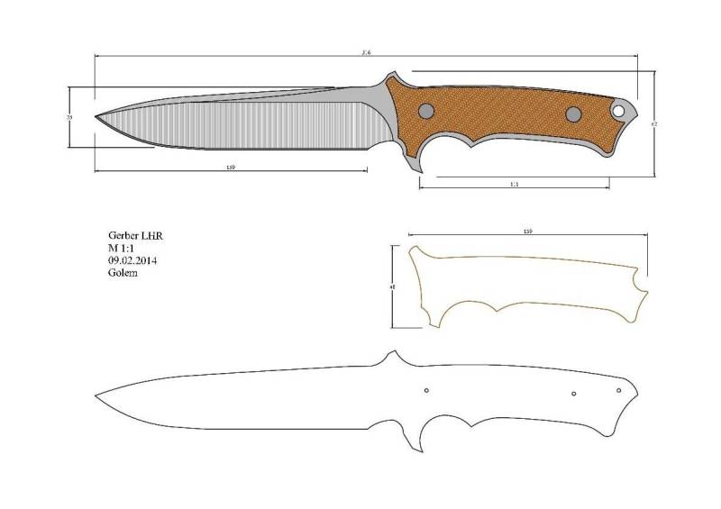 Тактические ножи чертежи Барракуда