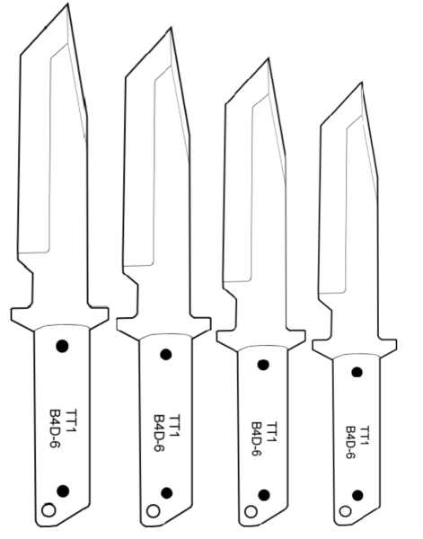 Нож американский танто чертеж
