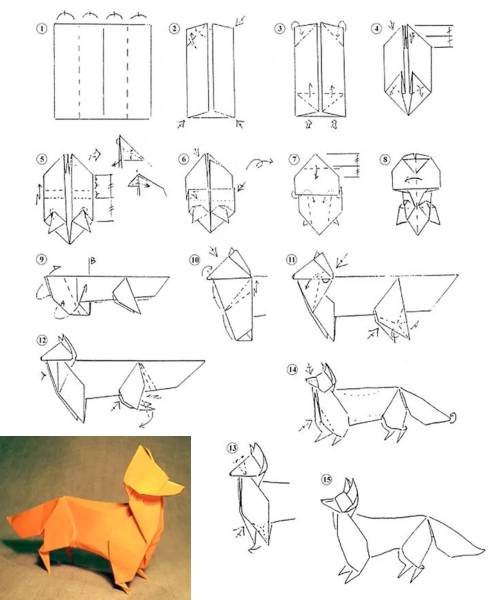Оригами из бумаги для начинающих схемы пошагово