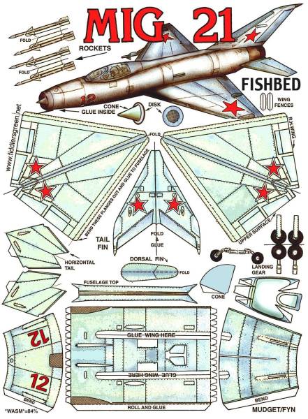 Mig-21 papermodel