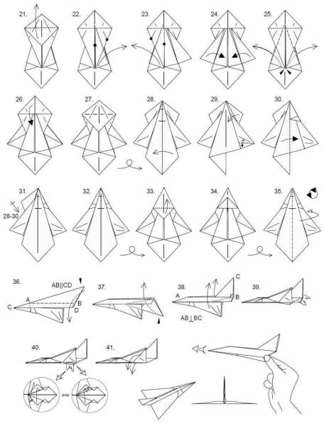 Оригами самолёт истребитель ф15