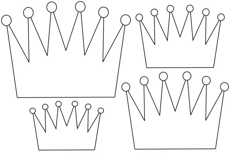 Корона трафарет для вырезания