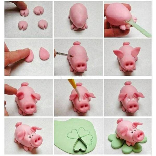 Поделка хрюшка из пластилина и киндер-яйца | Pig crafts, Crafts, Piggy bank