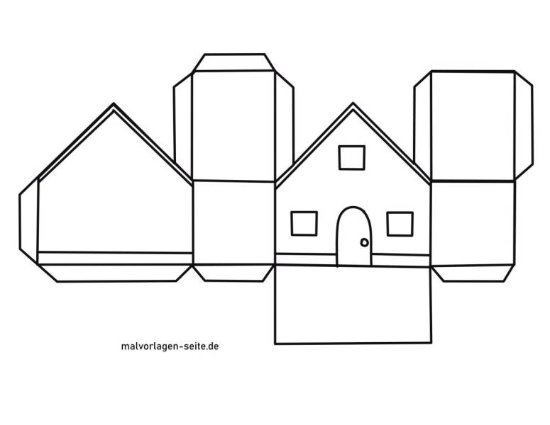 Развертка бумажного домика
