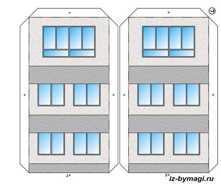Многоэтажный дом из бумаги