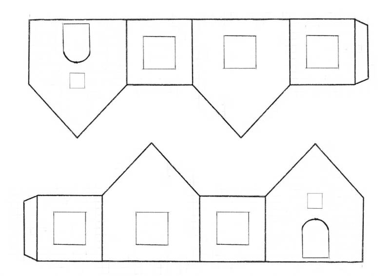 Макет бумажного домика