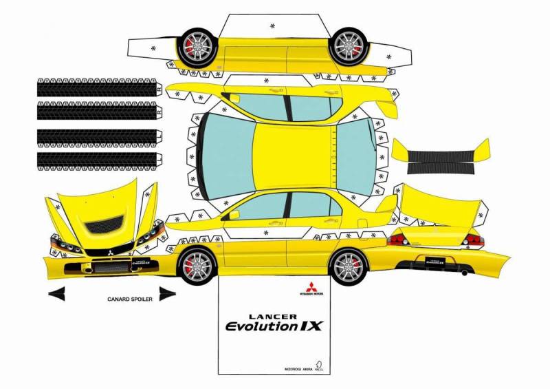 Mitsubishi Lancer Papercraft