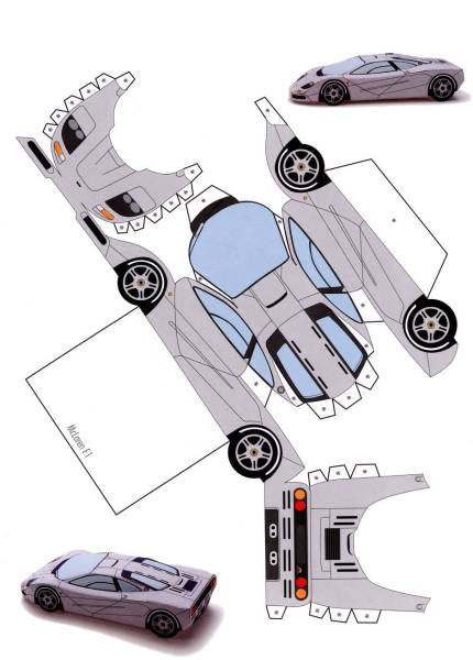 Макет автомобиля из бумаги