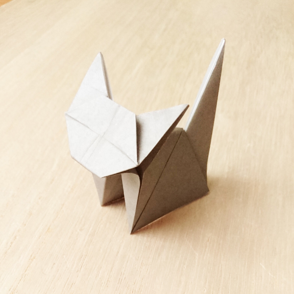 「折り紙」ネコ（Cat Origami）の折り方