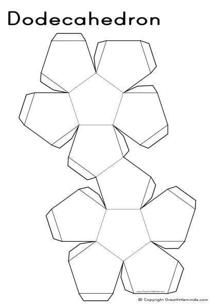 Додекаэдр развертка для склеивания а4
