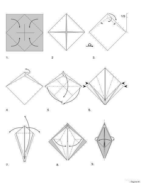 Оригами из бумаги схемы дракон