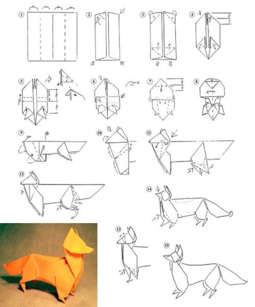 Оригами из бумаги для начинающих схемы пошагово