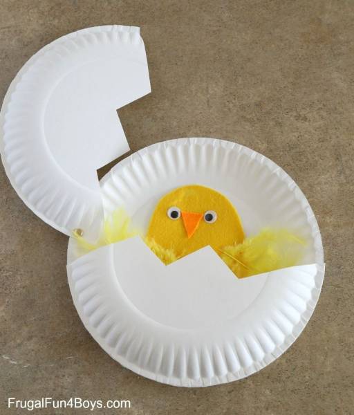 Chicks in Eggs paper Craft