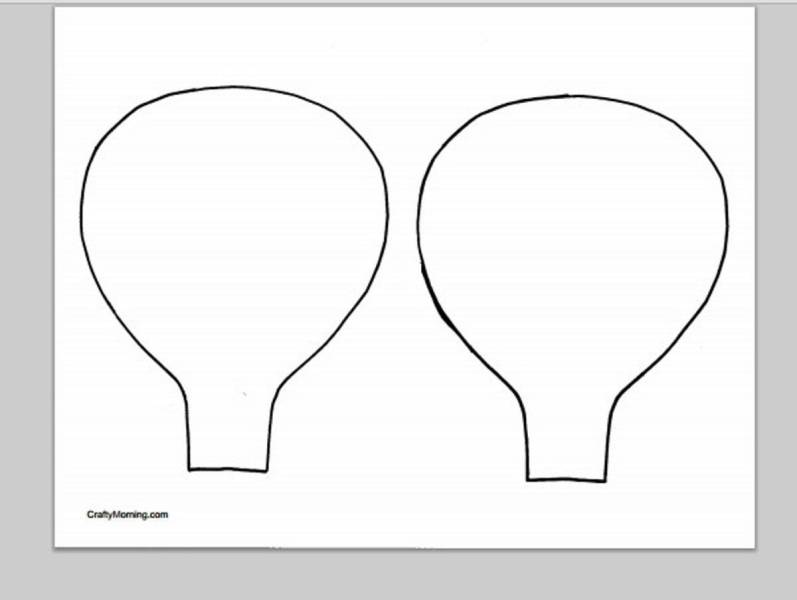 Трафарет для воздушного шара из бумаги