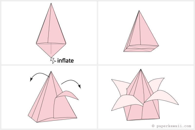 Оригами тюльпан пошагово для начинающих