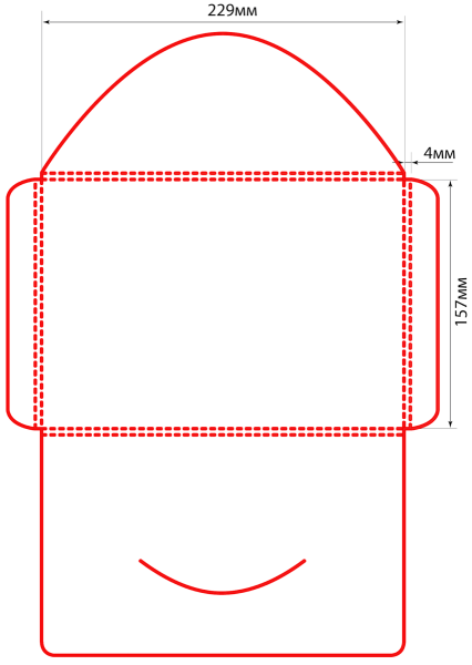 Макет конверта для денег