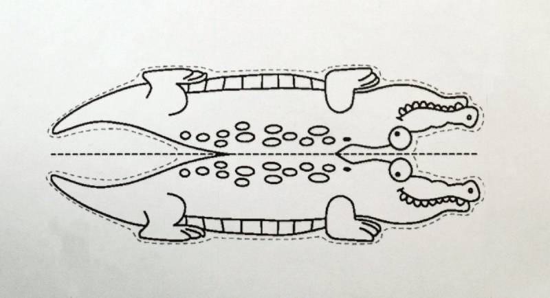 Крокодил поделка из бумаги