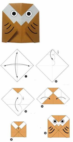 Оригами из бумаги для детей 5-6 простые схемы