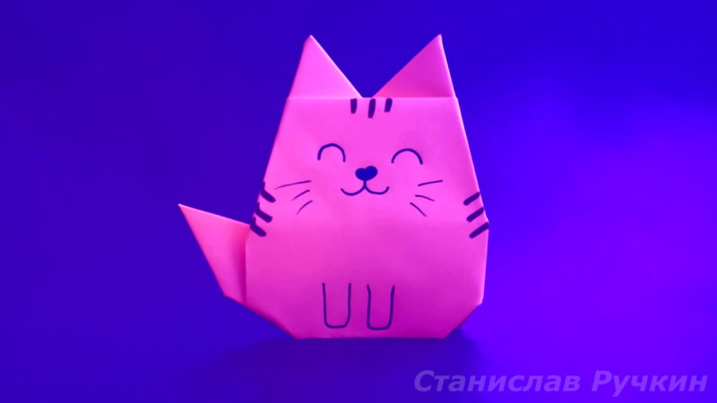 Котики из бумаги и скотча