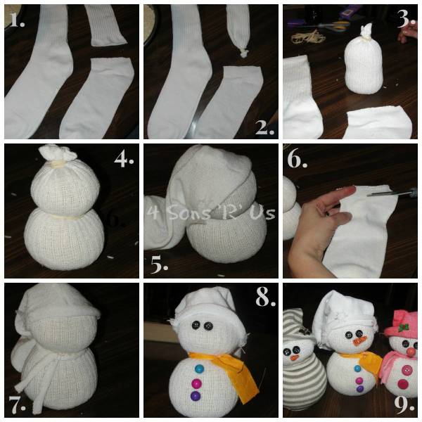 Снеговик из носка: пошаговая инструкция, советы, подробные мастер-классы с фото
