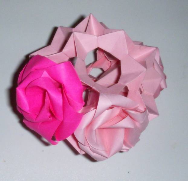 Кусудама роза мира / Kusudama Pacific Rose