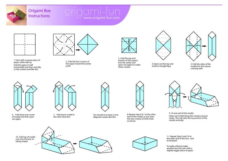 Оригами схемы коробочка подарочная
